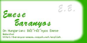 emese baranyos business card